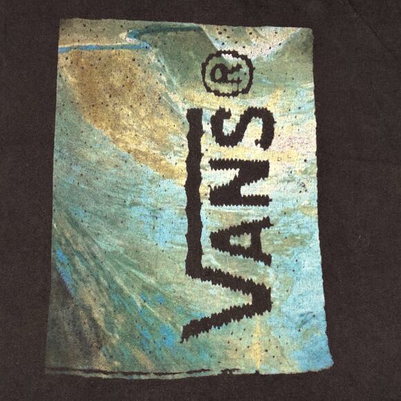 Vans Abstract Art River Painting Tee T Shirt size XL Skateboarding B9 - Picture 2 of 5